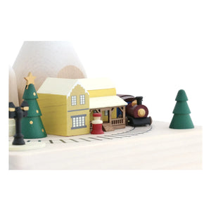 Wooderful life - Caja de música de madera "Tren de Invierno"