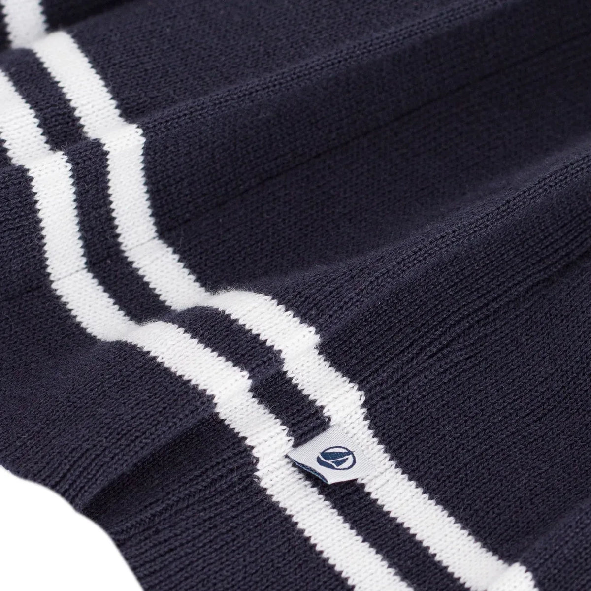 Petit Bateau - Falda plisada de algodón orgánico | Azul marino