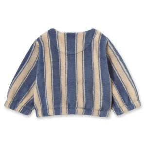 Tinycottons - Chaqueta polar a rayas | Azul petróleo