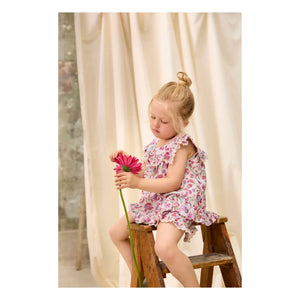 Louise Misha - Pantalones Cortos con Estampado Floral Vallaloid | Crema