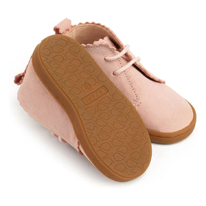 Zapatillas deportivas Lazare - Feston Raoul de ante con cordones | Rosa empolvado