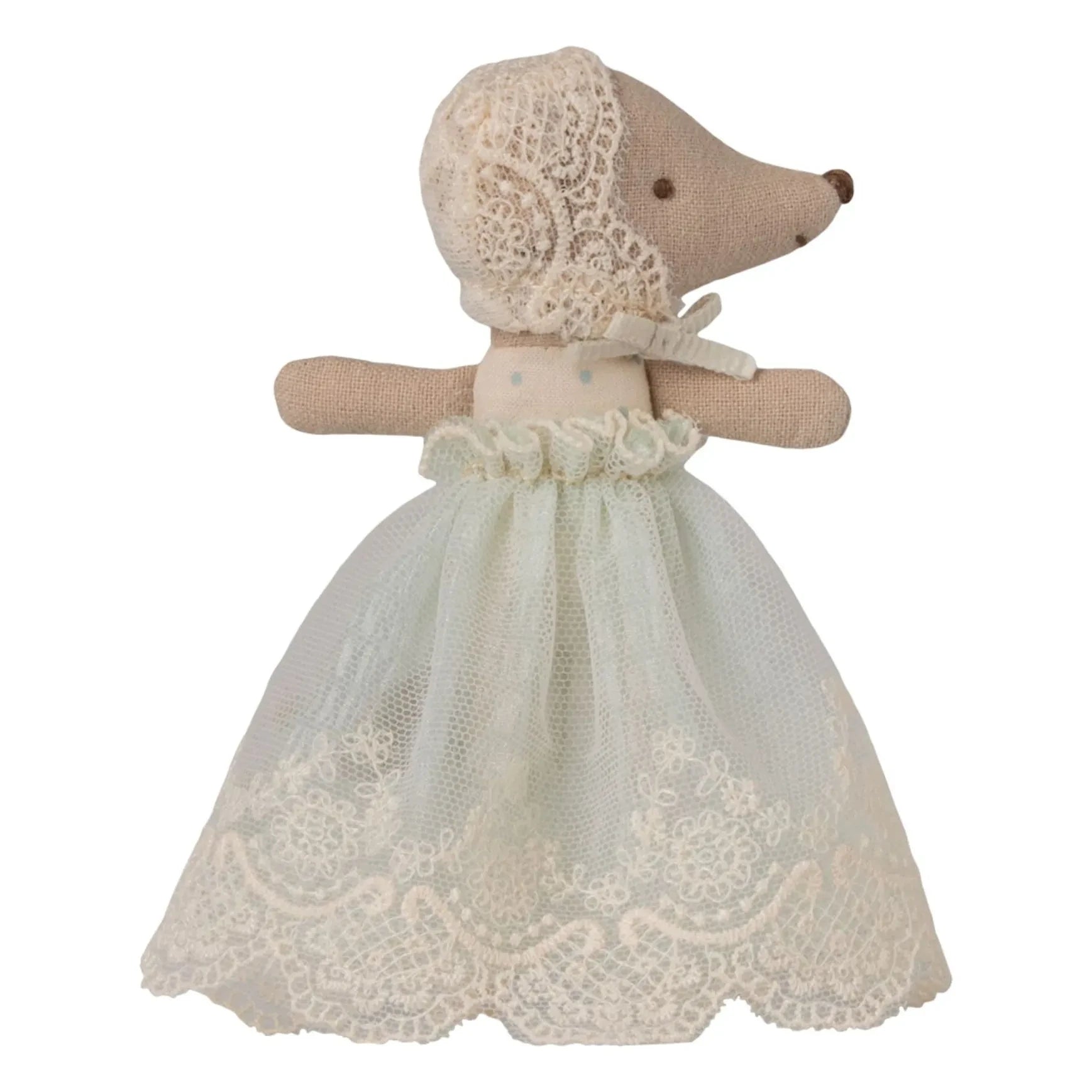 Maileg - Ratón bebé con vestido | Verde menta
