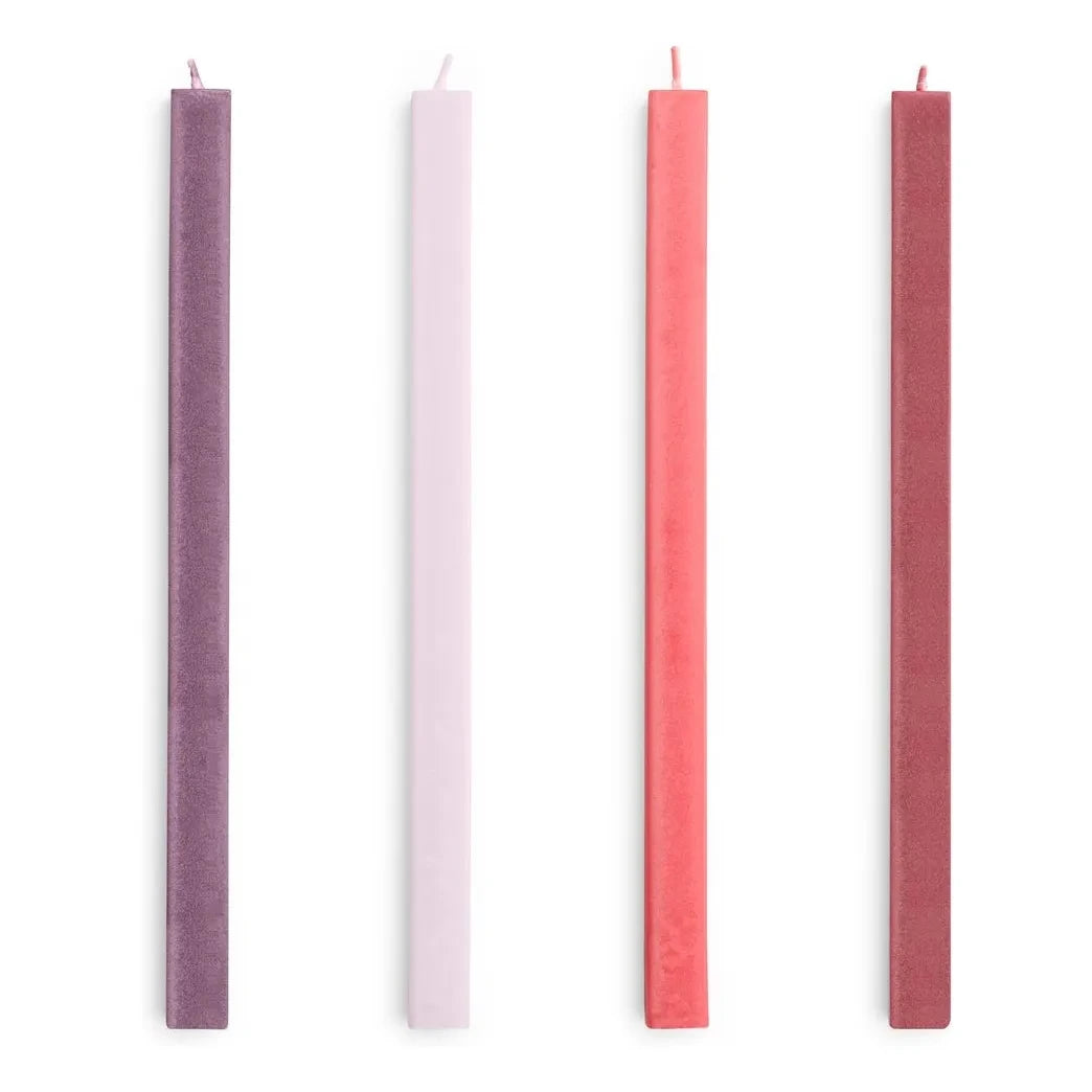 Hay - Velas cuadradas - Set de 4 | Rojo