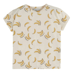 Emile et Ida - Camiseta de Algodón Orgánico con Plátanos | Crema