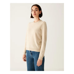 Bompard - Jersey de cachemir clásico con cuello redondo | Natural