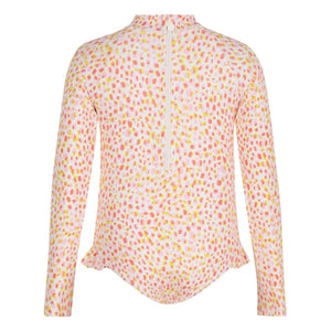 Petit Bateau - Bañador de manga larga con lunares | Rosa