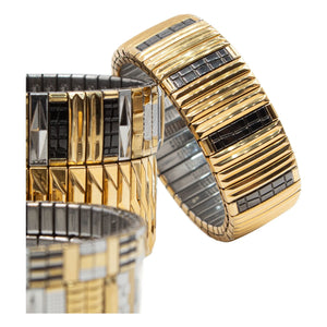 Sigal - SIG 18-1 Pulsera rayada | Negro/Oro