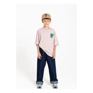 Finger in the nose - Camiseta de algodón orgánico Taylor | Rosa empolvado