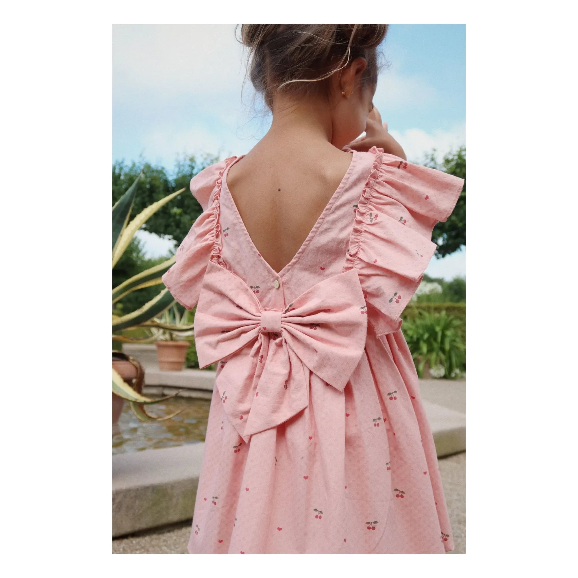 Konges Sløjd - Vestido Evia Cerises con lazo | Rosa