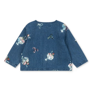 Konges Sløjd - Chaqueta de algodón orgánico con motivo de helado de lentejuelas vaqueras | Azul
