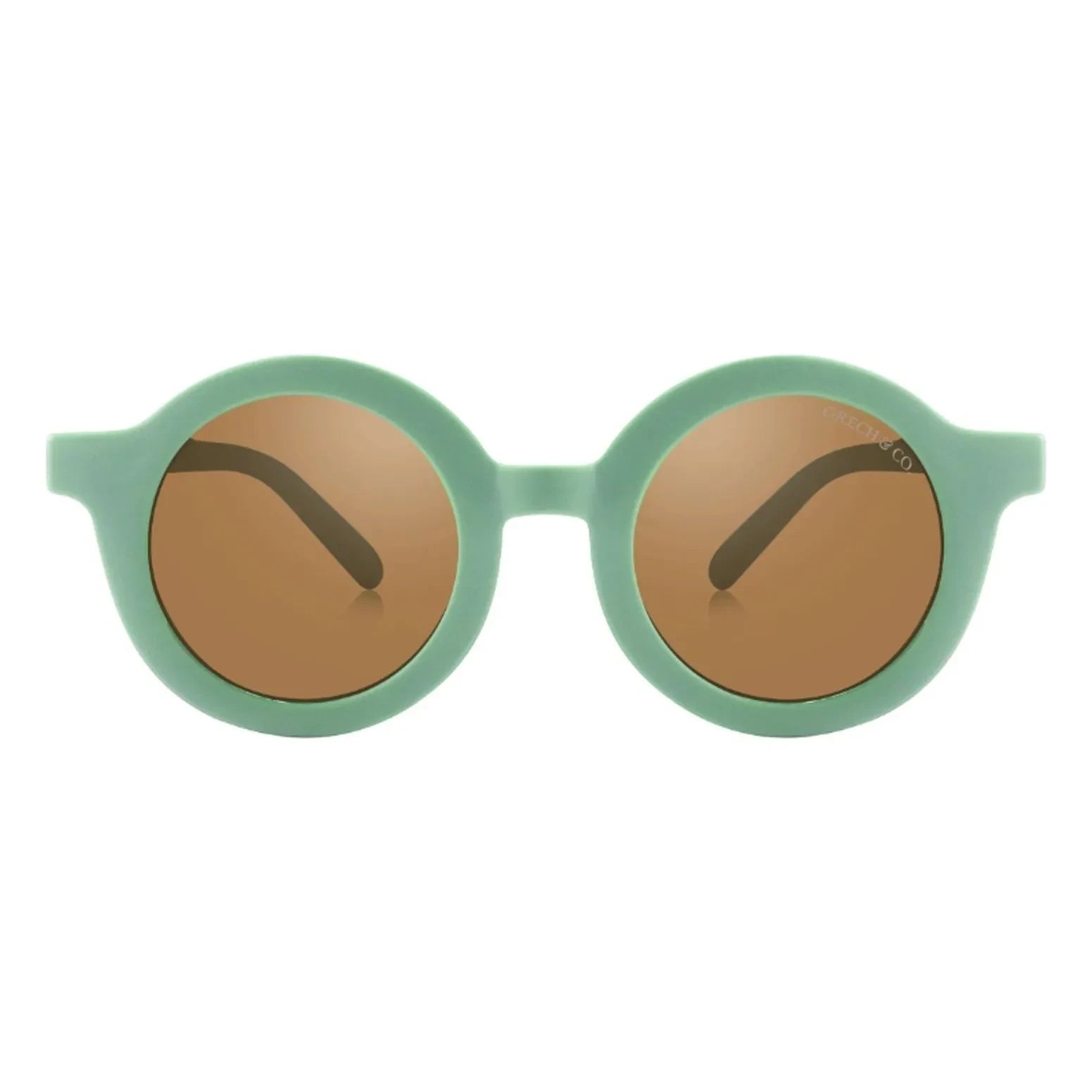 Grech & Co - Gafas de sol orgánicas polarizadas redondas originales de fibra | Verde pálido