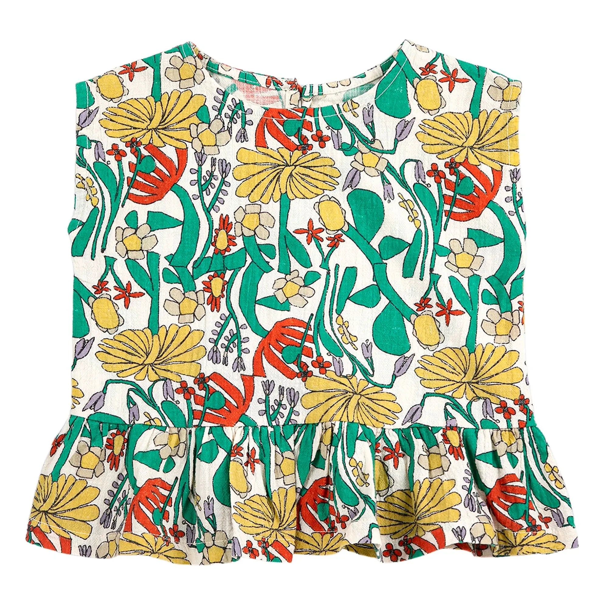 Bobo Choses - Top floral de algodón orgánico | Crudo