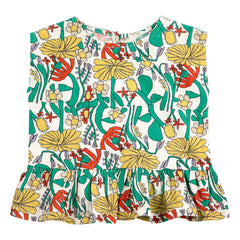 Bobo Choses - Top floral de algodón orgánico | Crudo