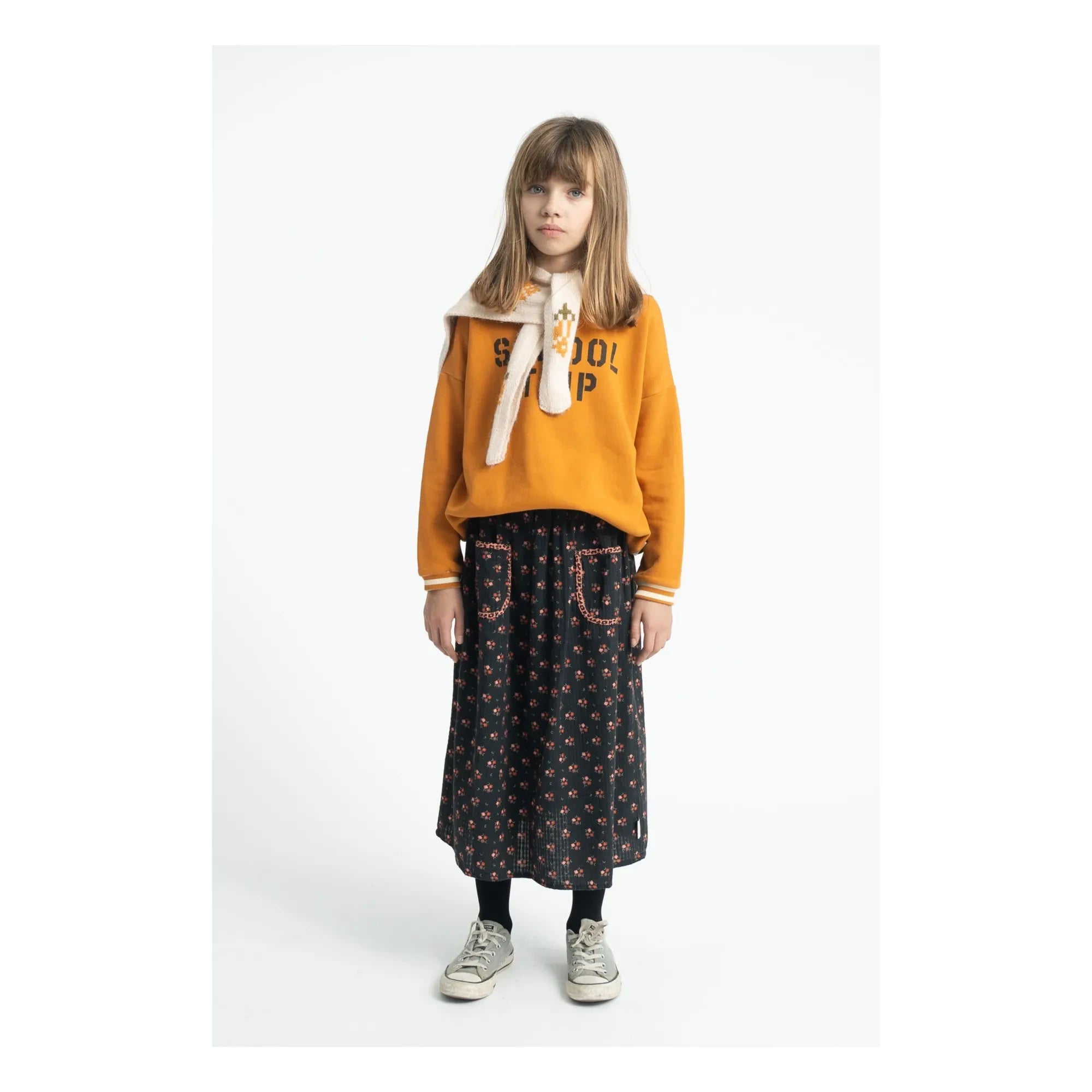 Piupiuchick - Falda con Estampado Floral | Negro