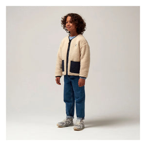 Gosoaky - Chaqueta sherpa de doble cara Leona dormida | Beige