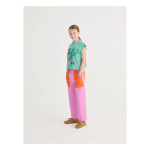 Bobo Choses - Pantalón de algodón orgánico con bloques de color | Morado
