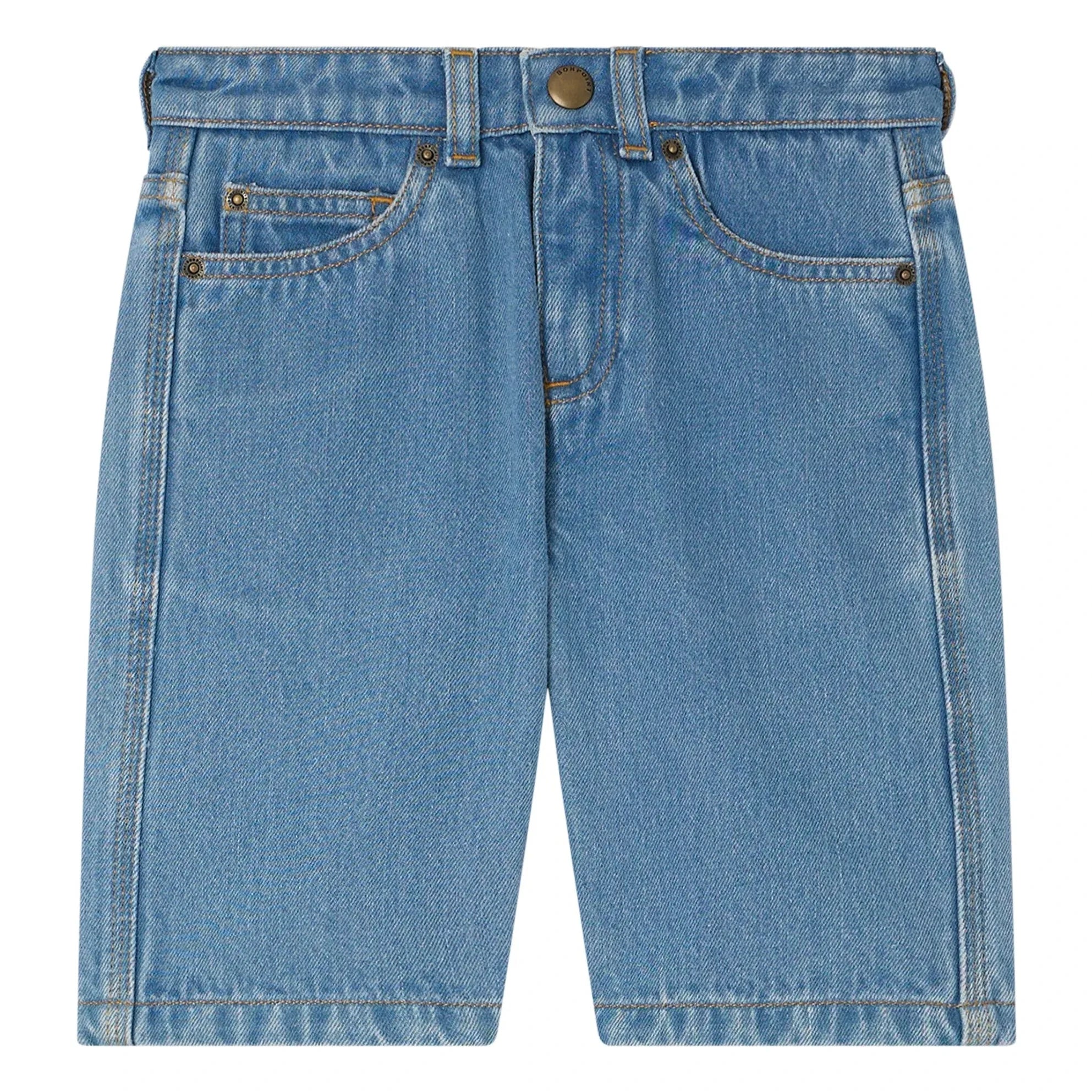 Bonpoint - Pantalones cortos vaqueros bermudas Elvio de algodón orgánico | Azul