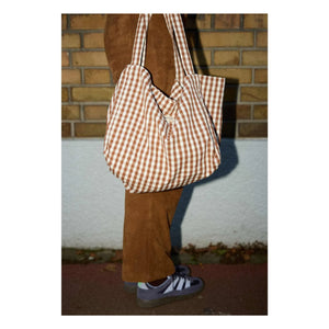Gabrielle Paris - Bolso tote a cuadros Moka