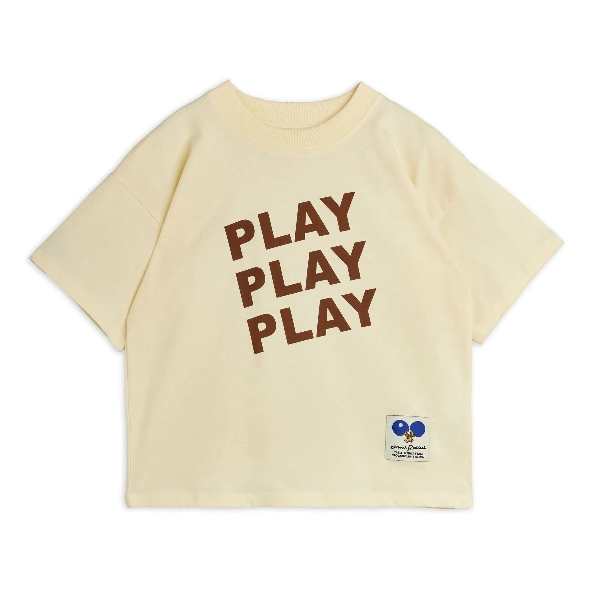Mini Rodini - Camiseta Play de algodón orgánico | Crudo