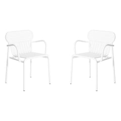 Petite friture - Set de 2 sillas con brazos para exterior Week-end | Blanco