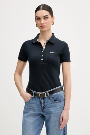 Polo de mujer de algodón elastano con detalle de cuello Barbour