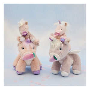 Olli Ella - Peluche de unicornio brillante | Rosa claro