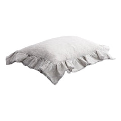 Funda de almohada de lino lavado Boho - Maison de Vacances | Stone