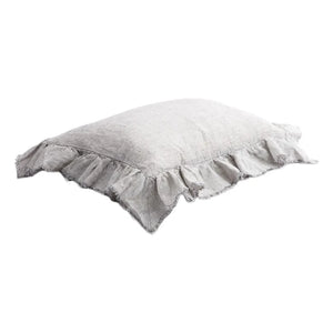 Funda de almohada de lino lavado Boho - Maison de Vacances | Stone