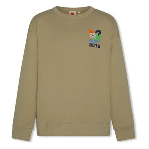 AO76 - Sudadera de algodón reciclado Oscar Landscape | Caqui
