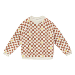 Arsène et Les Pipelettes - Sudadera Damier Terry | Marrón