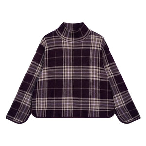 Bompard - Yün Tartan Kazak | Garnet