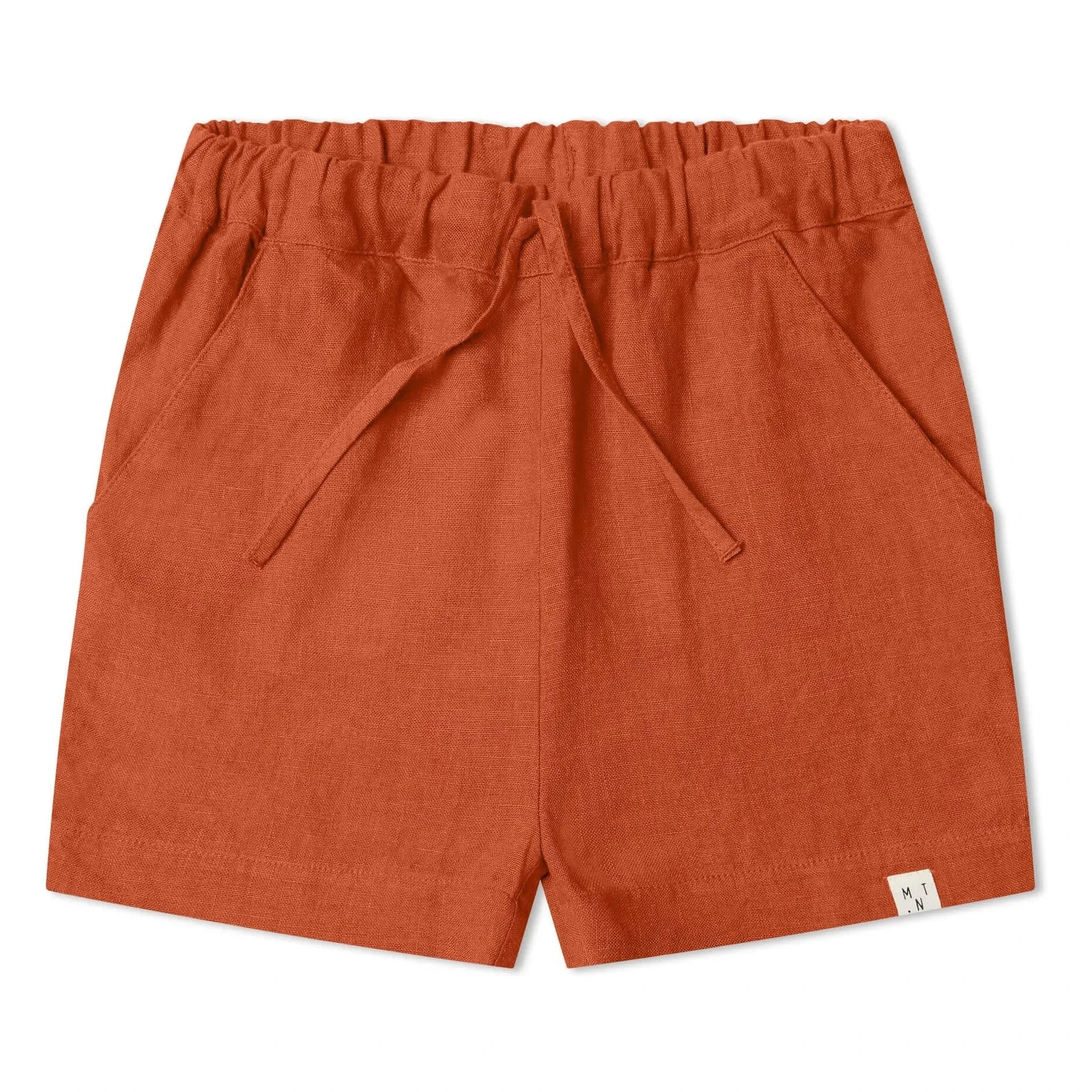 Matona - Pantalones cortos de lino clásicos | Azul oscuro