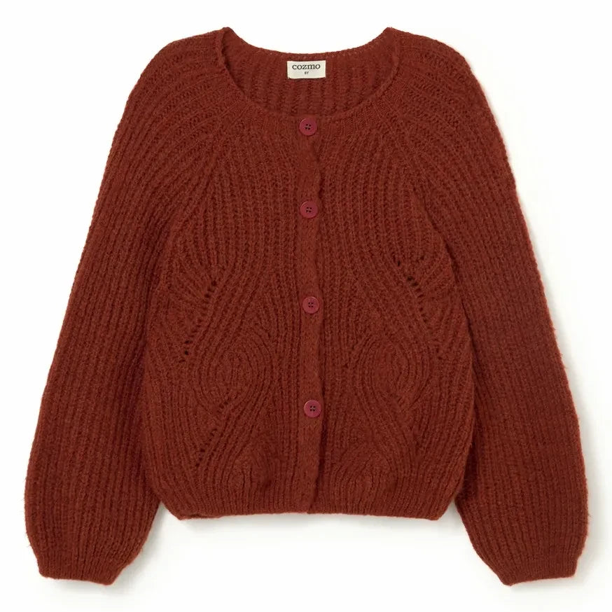 Cozmo - Cárdigan India | Rojo Oscuro