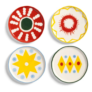 &Klevering - Platos de porcelana Festivo - Juego de 4