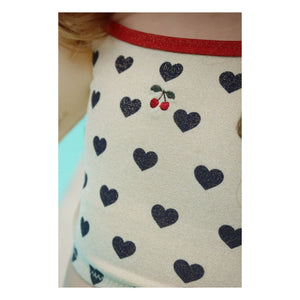 Konges Sløjd - Traje de baño Manon Hearts con falda brillante | Crudo