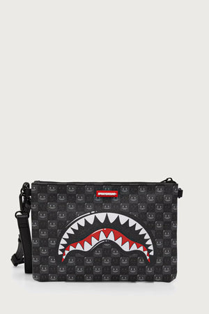 Sprayground - Bolsa de Hombro Negra con Tiburones en París 910B9318NSZ