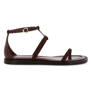 Socque Paris - Sandalias de cuero Palma | Chocolate