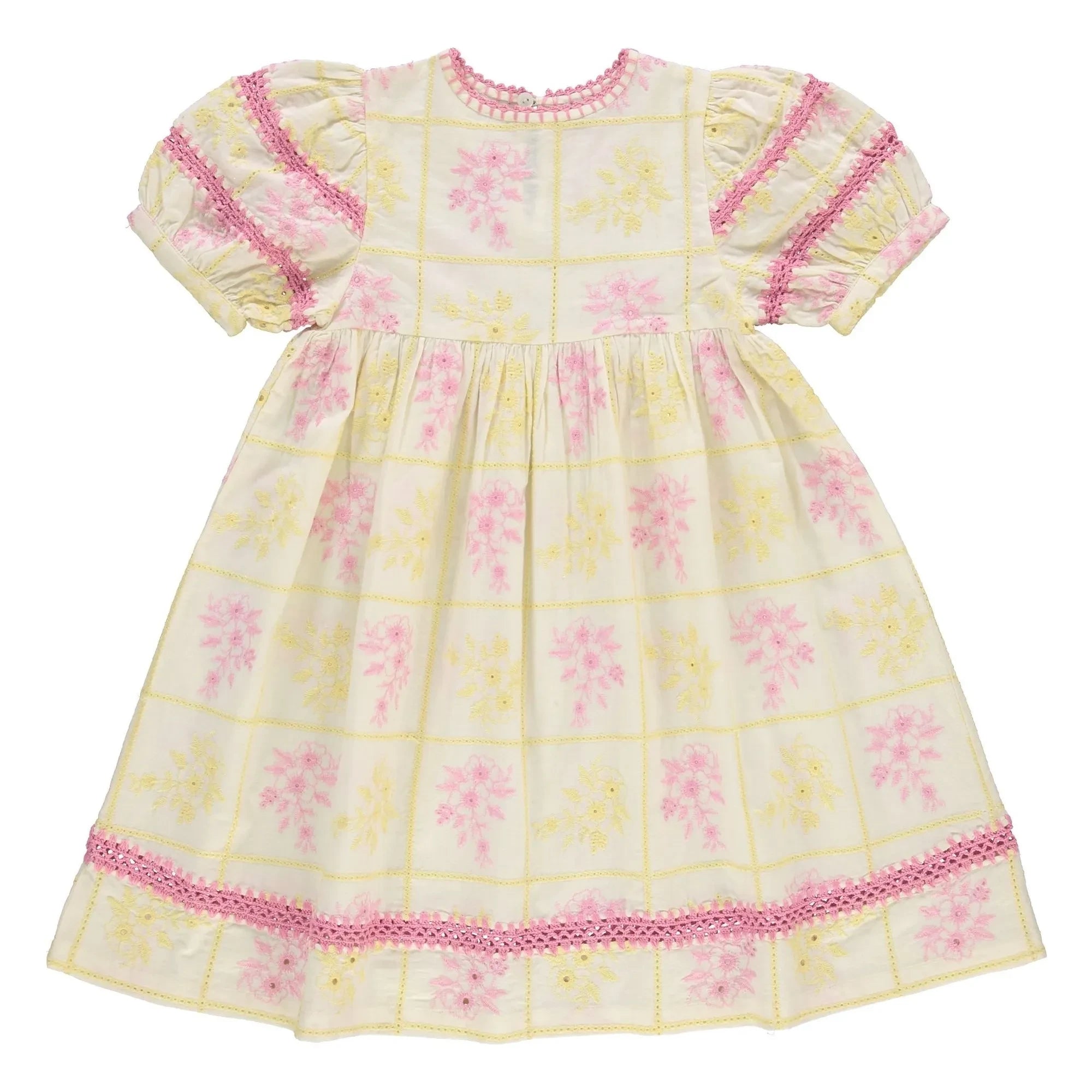 Bebe Organic - Vestido de tirantes Alba bordado | Amarillo