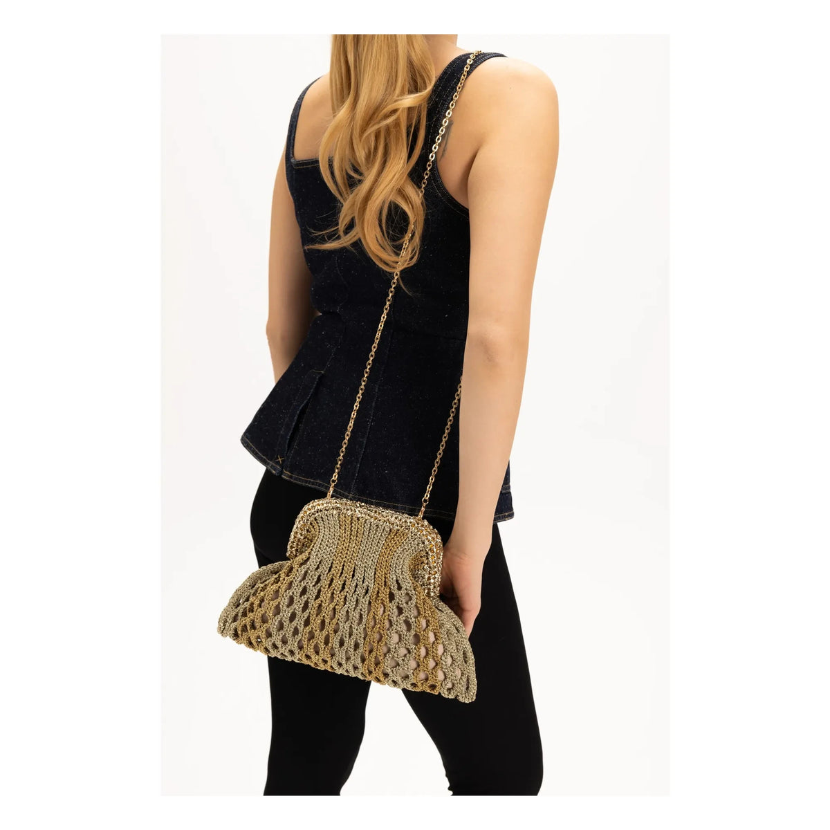 Nadia Dafri - Bolso clutch Rahime | Oro