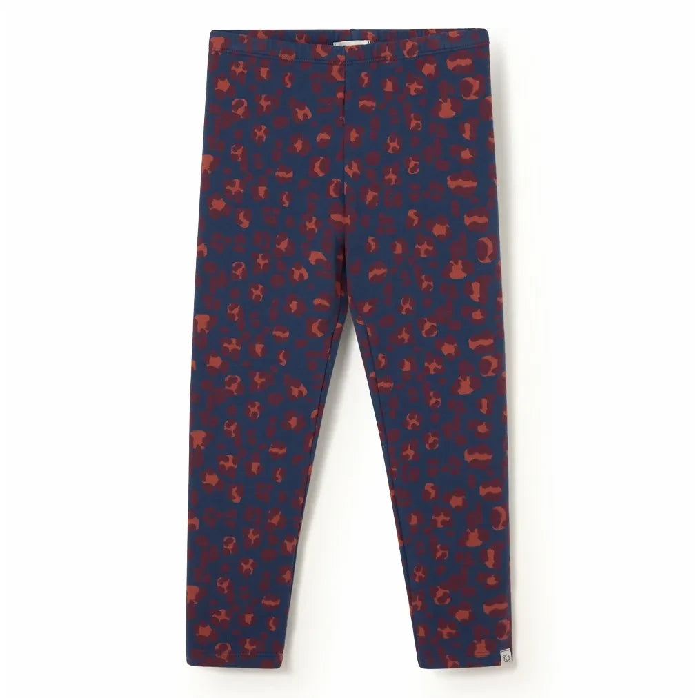 Cozmo - Leggings de algodón orgánico con estampado de leopardo | Azul marino