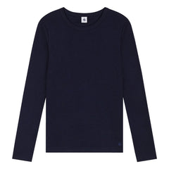 Petit Bateau - Camiseta icónica de manga larga - Colección de mujer | Azul marino