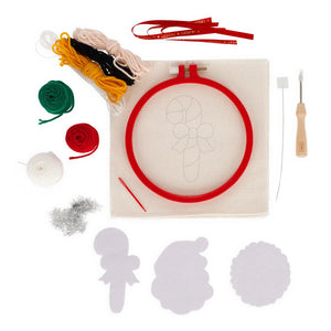 Legami - Kit creativo para decoraciones navideñas colgantes - Kit de punch needle
