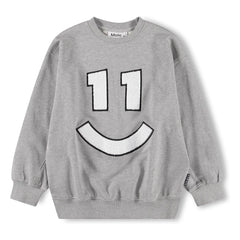 Molo - Sudadera Magni n.º 11 Smile Algodón orgánico | Gris melange