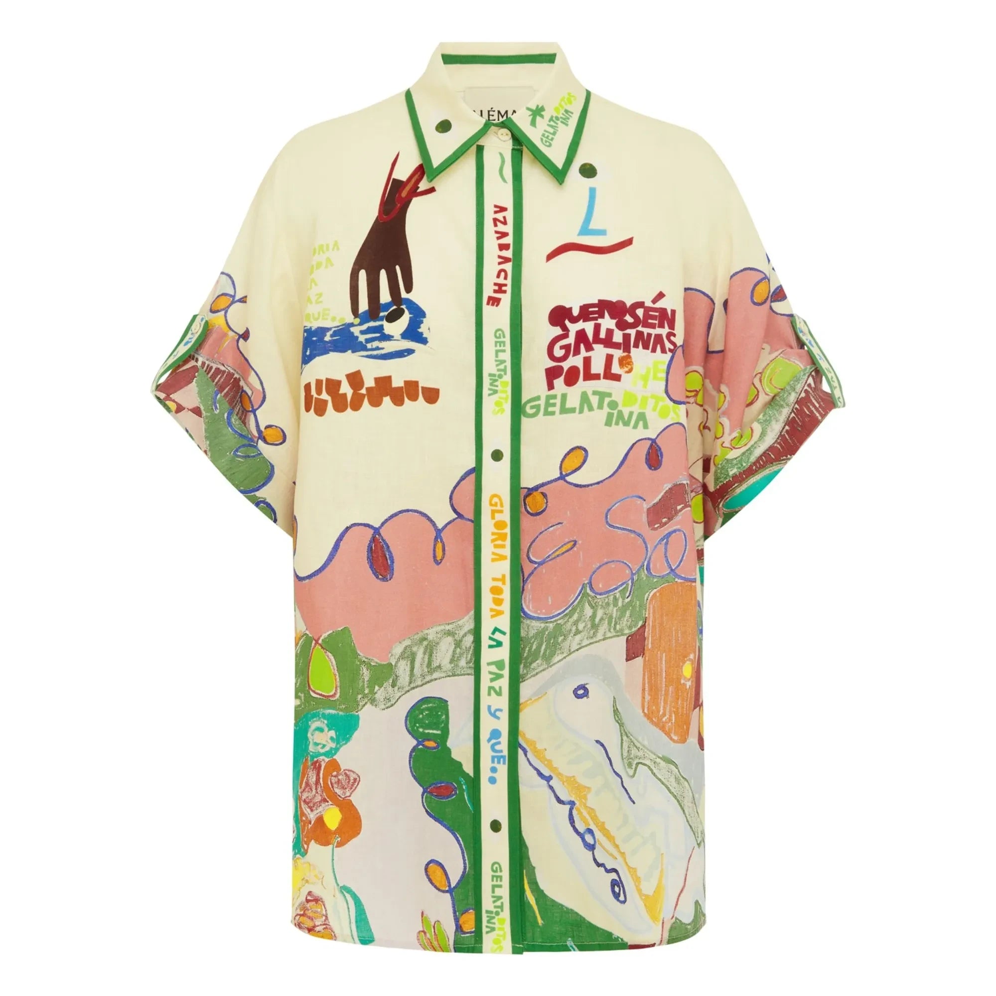 Alémais - Camisa de lino Nadia | Verde