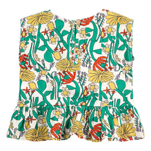 Bobo Choses - Top floral de algodón orgánico | Crudo