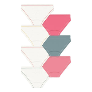 Petit Bateau - Bragas Lisas Paquete de 7 | Coral