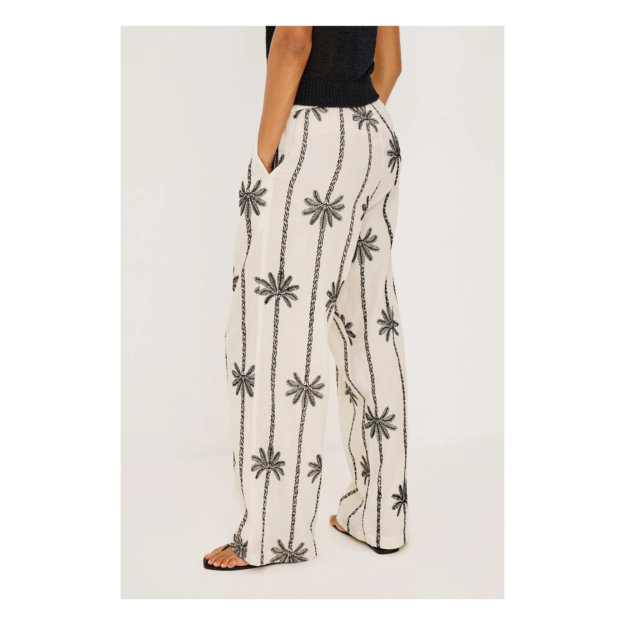 Rails - Pantalón Emmie con Cadena Bordada | Blanco