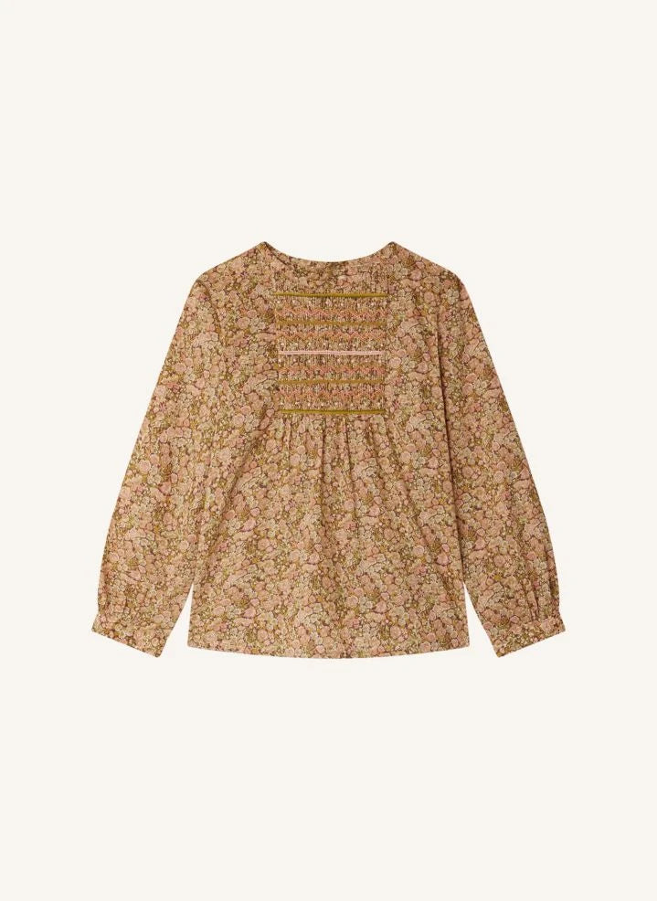 Bonpoint - Blusa Juliette Liberty Algodón Orgánico | Ciruela
