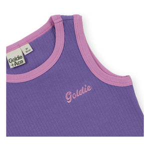 Goldie + Ace - Camiseta de tirantes acanalada en contraste | Morado