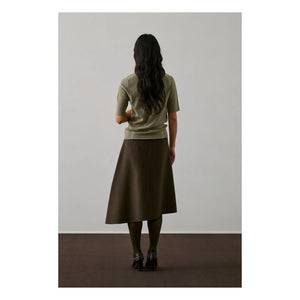 Soeur - Falda de lana Ginebra | Caqui Marrón
